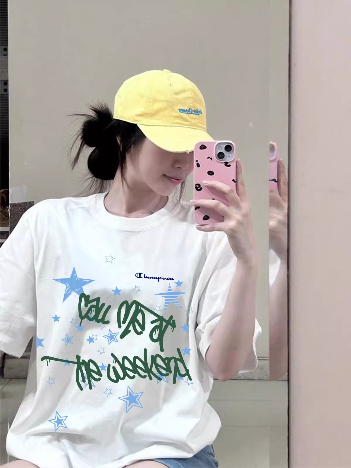 High-quality pure cotton 200g 100% cotton combed tight high-quality workmanship short-sleeved T-shirt for women