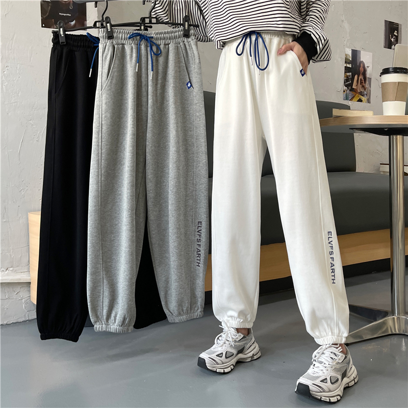 - Real-life spring new loose wide-leg tying casual pants for women's wardrobe ins trendy