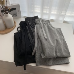 -Official Photo New spring style wide-leg high waist drooping versatile casual sports pants