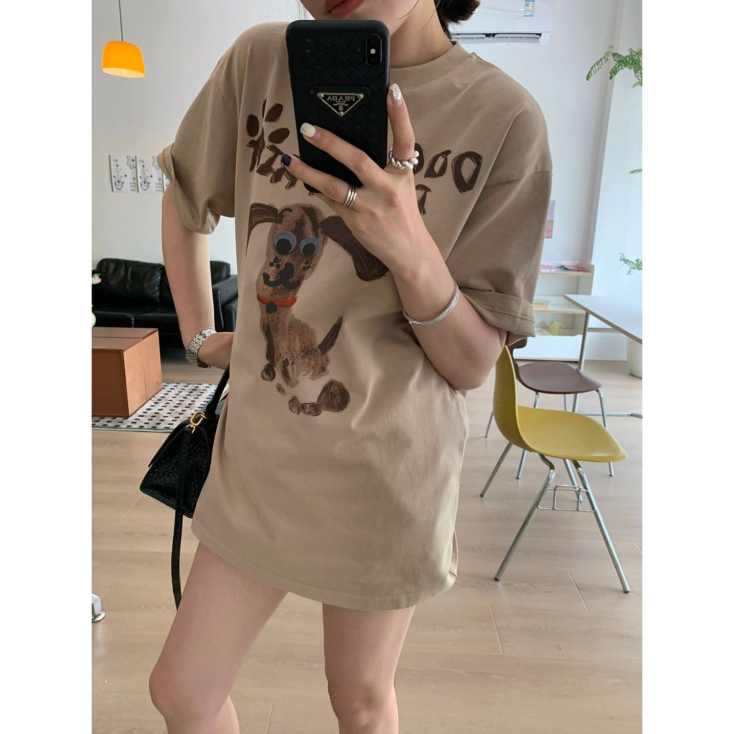 Official photo heavyweight/combed pure cotton back collar with seam edges S-XXXL summer short-sleeved T-shirt for women