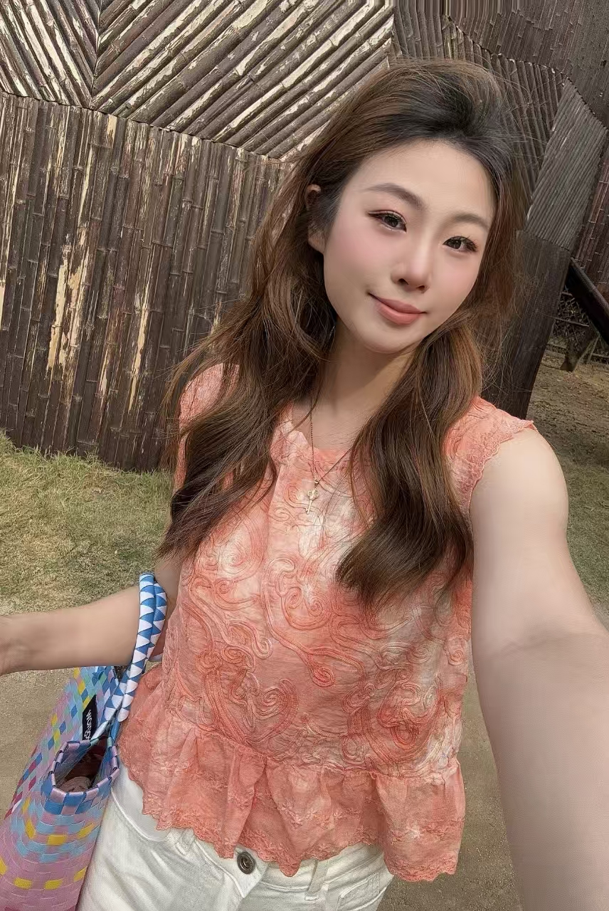 Designer Style Niche Tie-Dye Short-Sleeve Blouse 2025 Summer New Fashion Trend Backless Top for Women