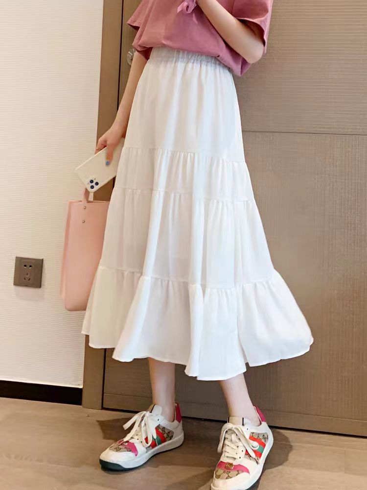 Women's A-line Tiered Maxi Skirt - Spring/Autumn 2025 New Versatile High-Waisted Skirt for Slimming