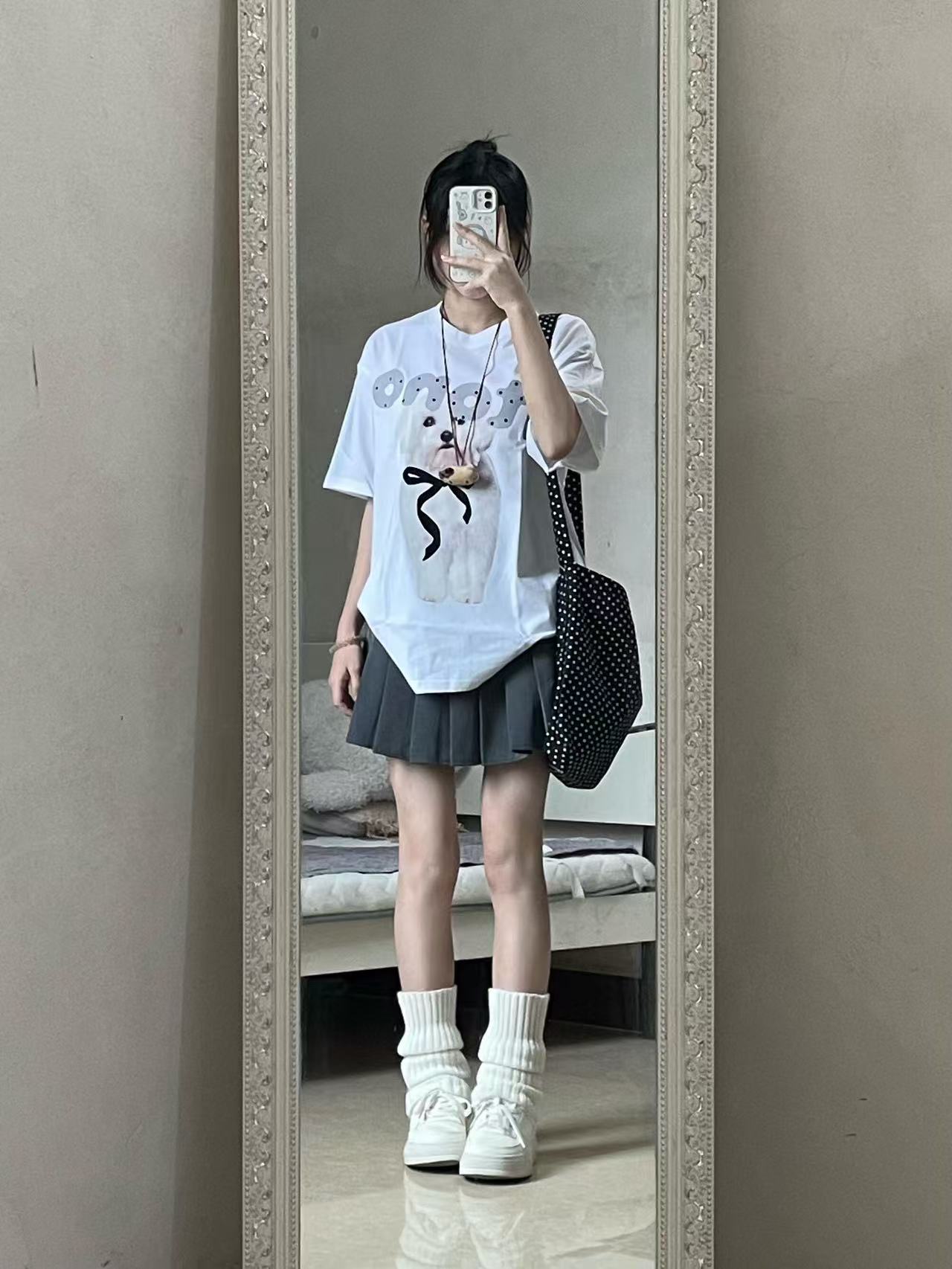 High-quality pure cotton 200g 100% cotton combed tight high-quality workmanship short-sleeved T-shirt for women