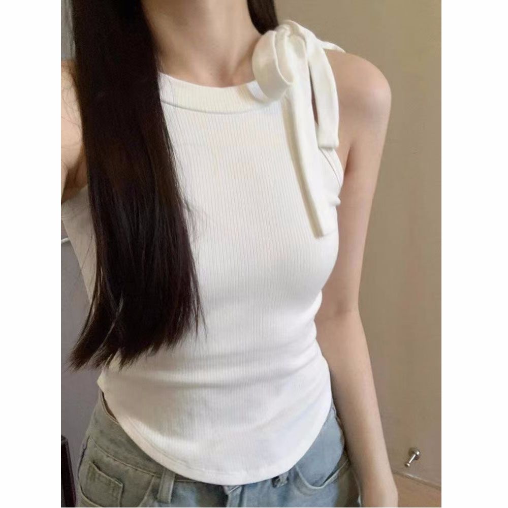260 free-spirited neck bow suspender summer new style sweet vest