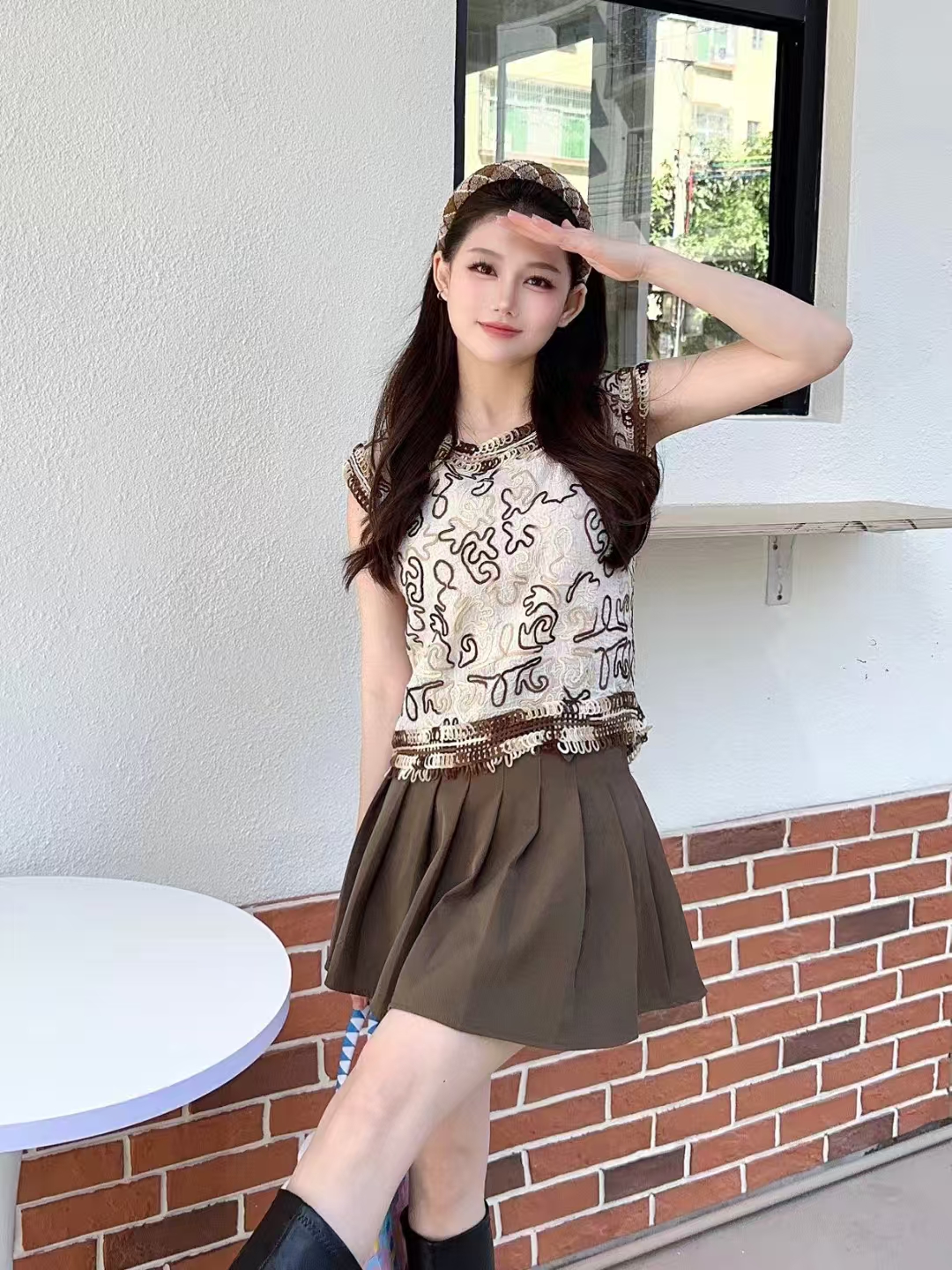 Colorful Hooked Lace Semi-Transparent Cotton Vest 2025 Summer New Women's Vacation Style Short Sleeveless Top