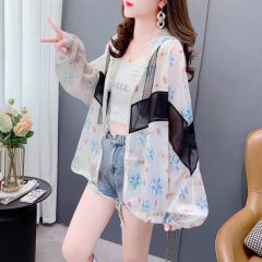 Official photo of polyester 2025 summer light and thin hooded sun protection clothes for women versatile design jacket top