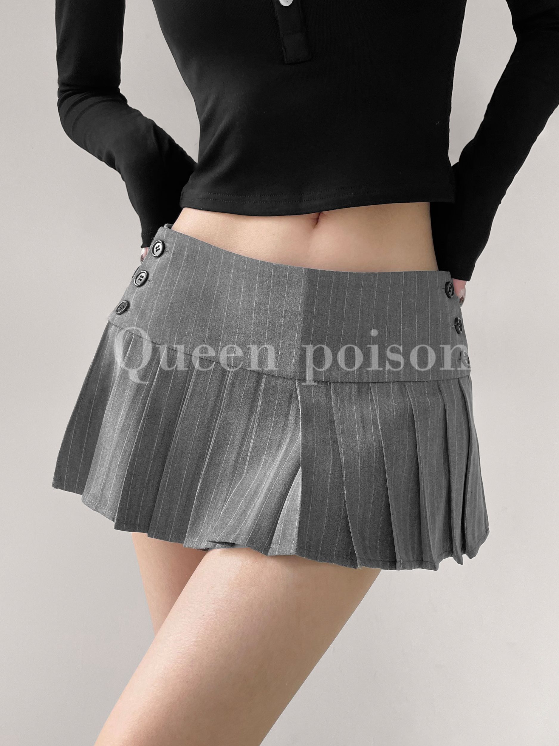 Two-piece skirt Youth college style striped suit pleated skirt JK uniform skirt Spring and summer short skirt Autumn and winter