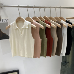 氣質V領外穿針織小吊帶背心女內搭外穿無袖辣妹短款上衣t恤打底衫