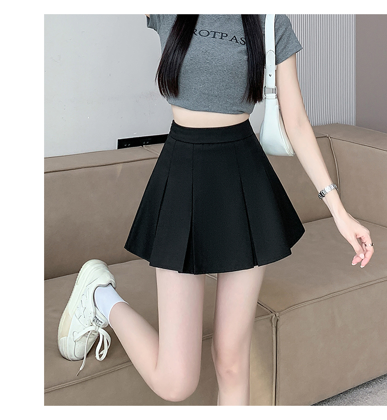 Pleated skirt for women 2025 new spring high-waisted slim temperament A-line short skirt small suit skirt