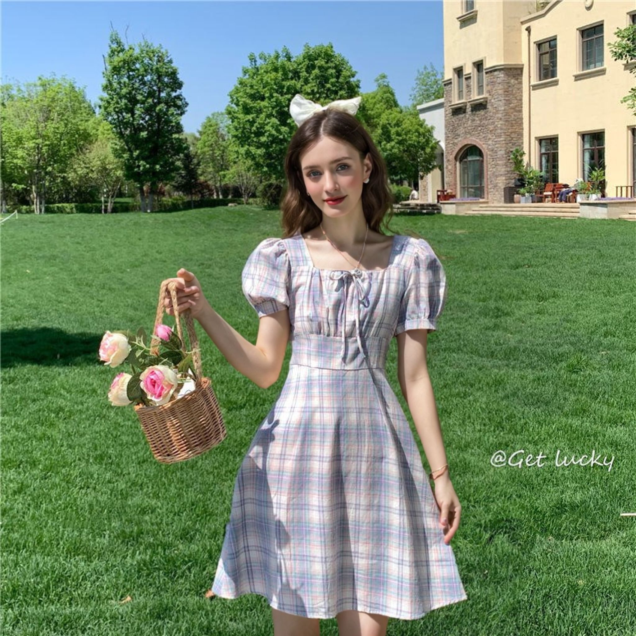 Women's dresses plaid sisters dresses fairy super fairy forest dresses