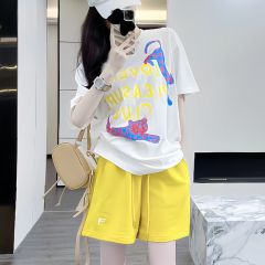 仿棉短褲套裝女夏裝一整套搭配2025新款洋氣休閒時尚兩件套