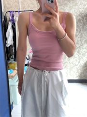 1*1莫代爾純欲風甜美辣妹小吊帶女背心夏季經典百搭單穿內搭內衣