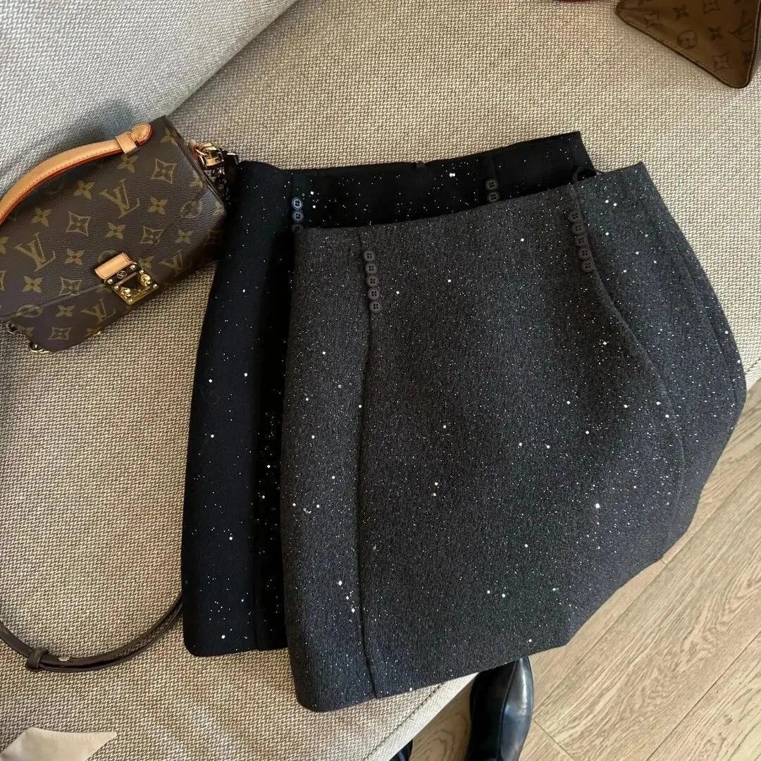 Sparkling Star Small Floral A-Line Mini Skirt - High Waisted Bodycon Skirt - 2025 New Spring Collection