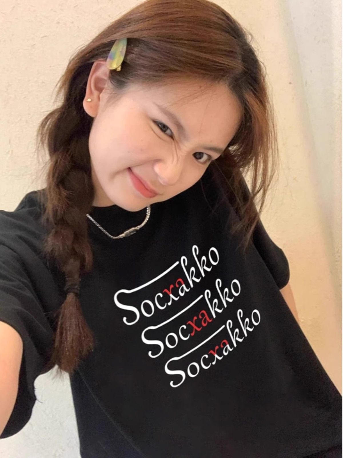高品質純棉220克精梳緊密100%棉  寬鬆短袖t恤女
