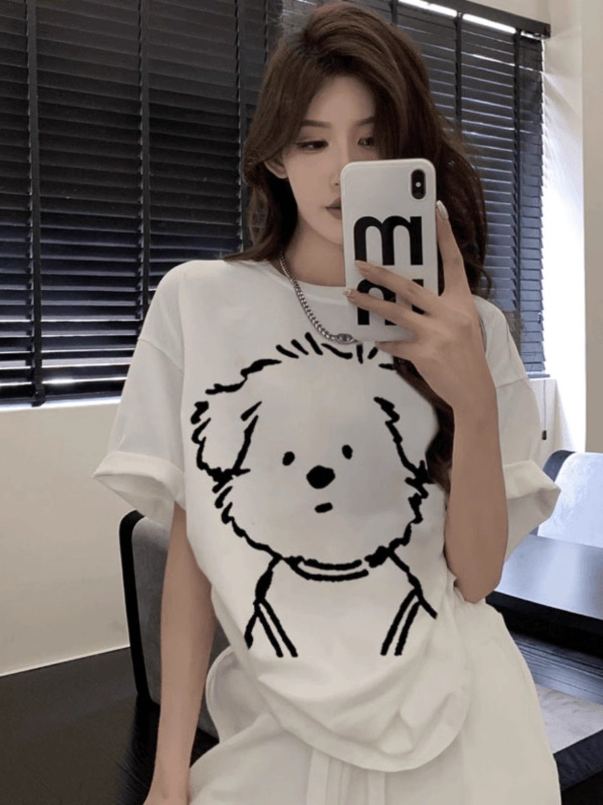 高品質純棉220克精梳緊密100%棉 寬鬆短袖t恤女