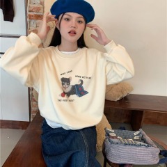 Chic Cec Women's Spring and Autumn Korean Version Oversize Hoodless Thin Outerwear Ins Trendy Student Loose Top Jacket