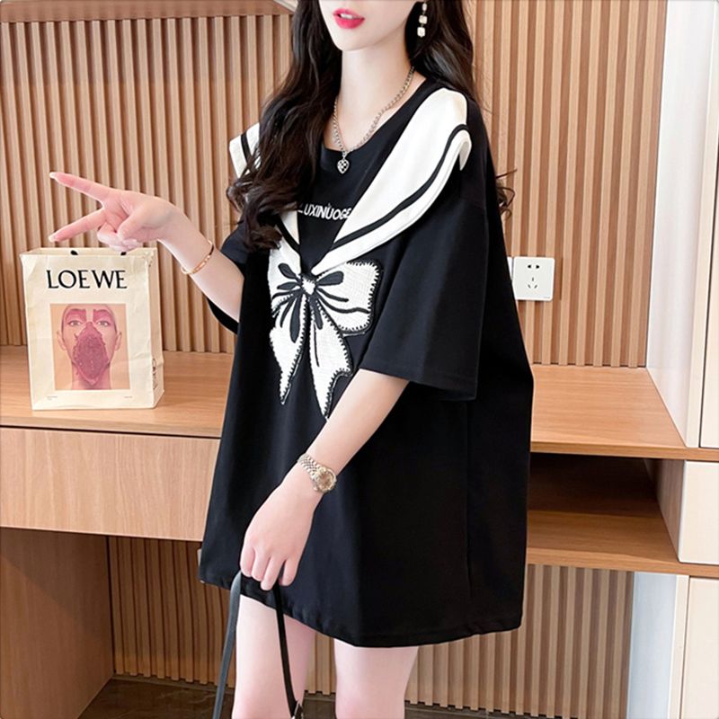 Official pictures 21 pure cotton 2025 summer short-sleeved T-shirt women's Korean style loose T-shirt top