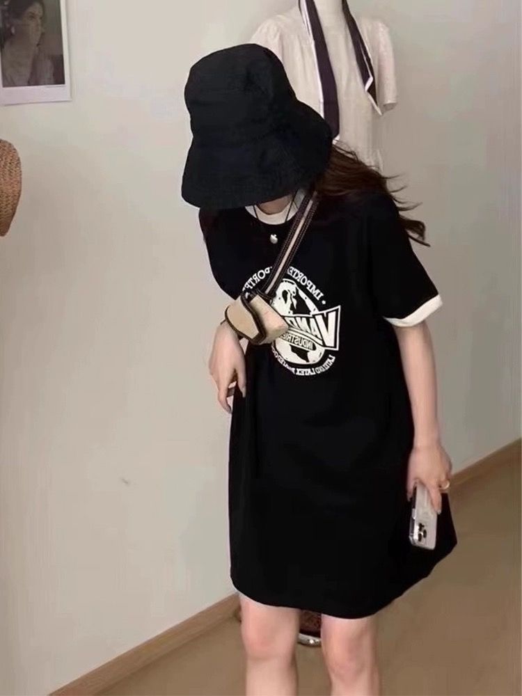 First love pure milk sweet skirt for women summer dopamine wear 2025 new niche design dress T-shirt skirt