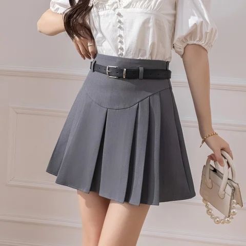 Cake skirt + lining + elastic waist skirt niche design A-line skirt French fluffy cake long skirt