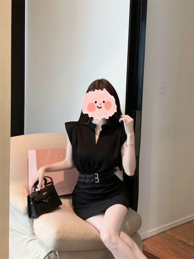 原版布料辣妹修身顯瘦無袖短款T恤上衣女夏季純色上衣