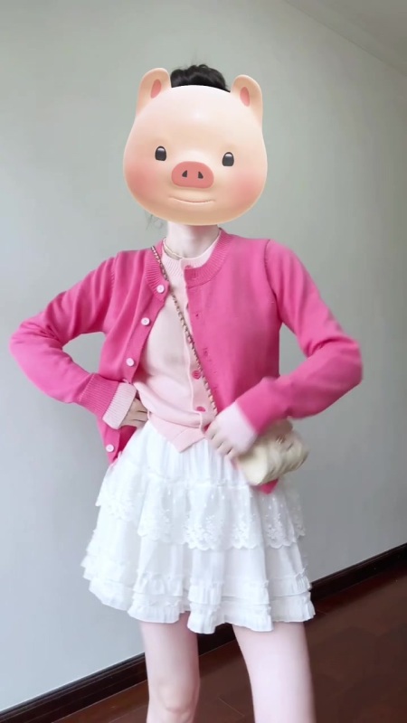 韓系拼接假兩件開衫毛衣女春秋冬寬鬆軟糯溫柔別致休閒百搭針織衫