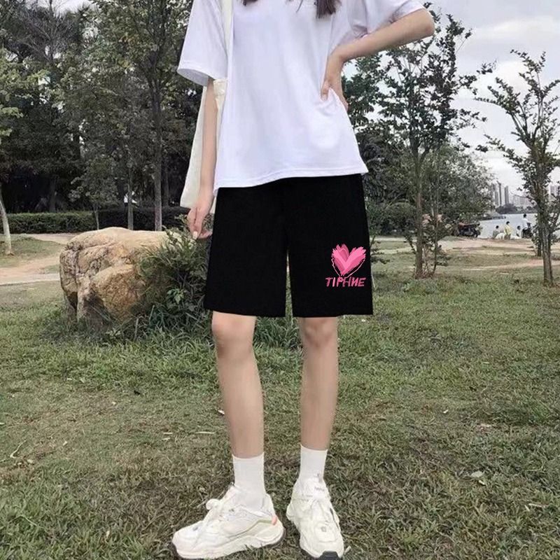 短褲女夏季2025新款薄款寬鬆顯瘦闊腿褲子學生休閒褲抽繩ins