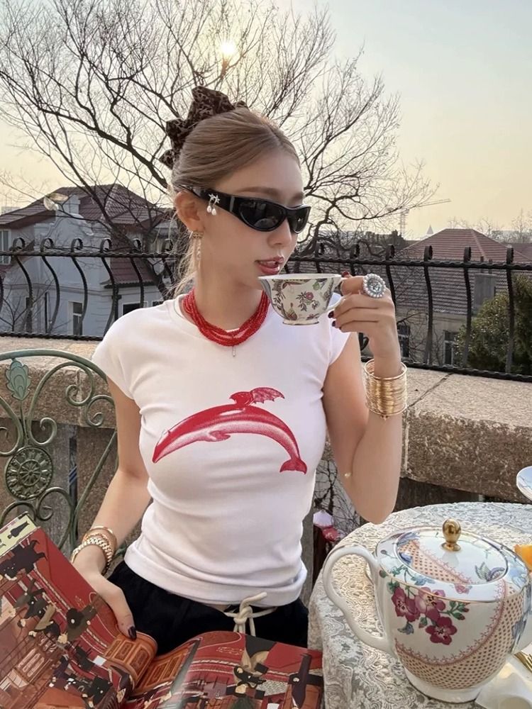 棉 短款短袖女