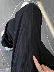 Ice silk wide-leg pants for women in summer thin 2025 new cool casual pants high waist draping straight sun protection pants