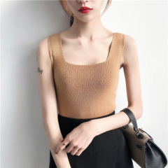 背心女吊帶內搭打底針織背心無袖春夏新款性感純色外穿上衣女