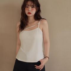 顯瘦遮肉吊帶背心女2025夏季新款大碼微胖MM設計感內搭上衣T恤