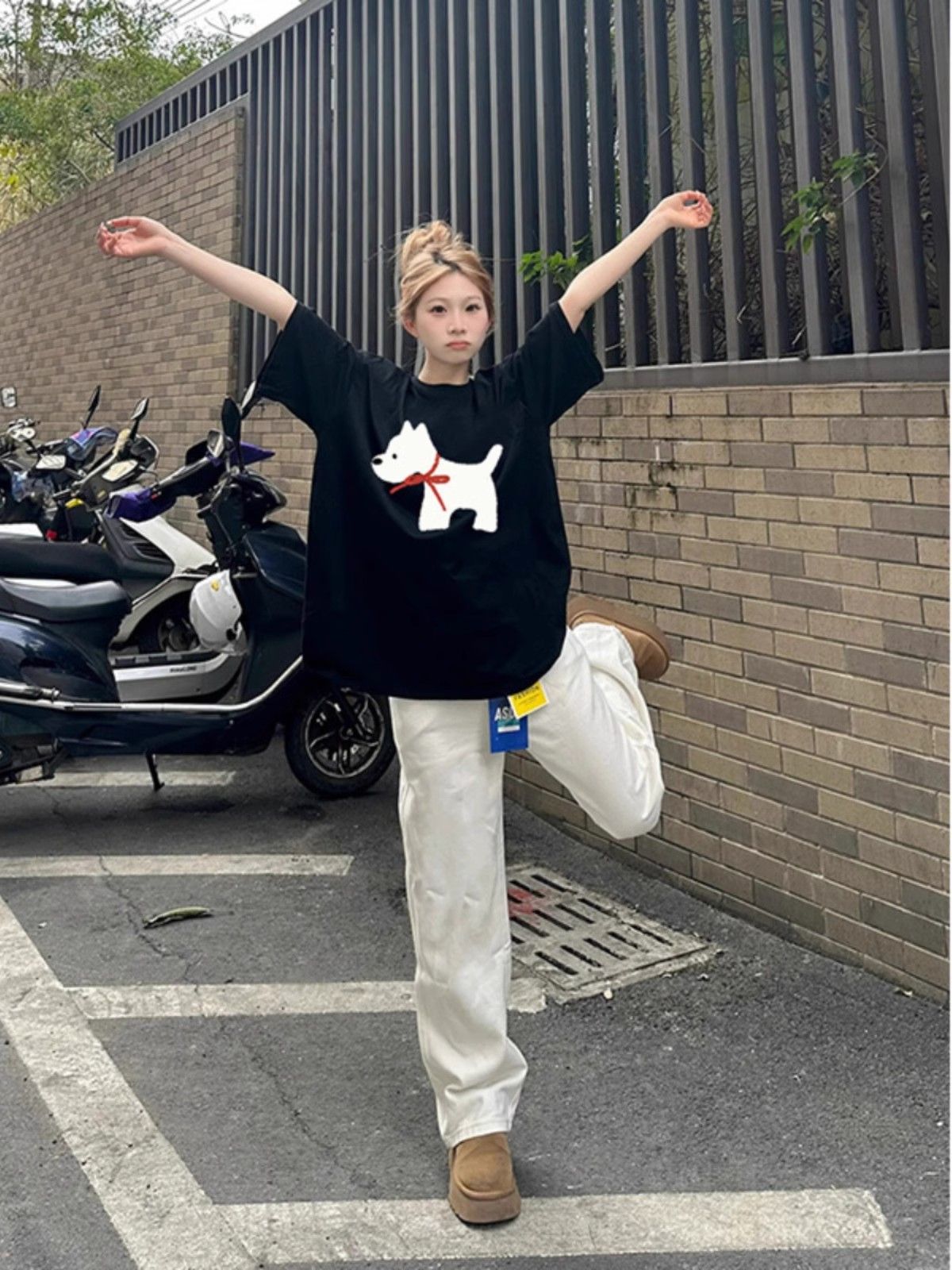 高品質純棉220克精梳緊密100%棉 寬鬆短袖t恤女