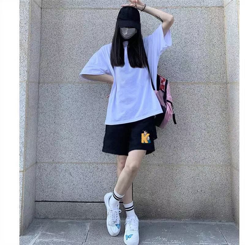 短褲女夏季2025新款薄款寬鬆顯瘦闊腿褲子學生休閒褲抽繩ins