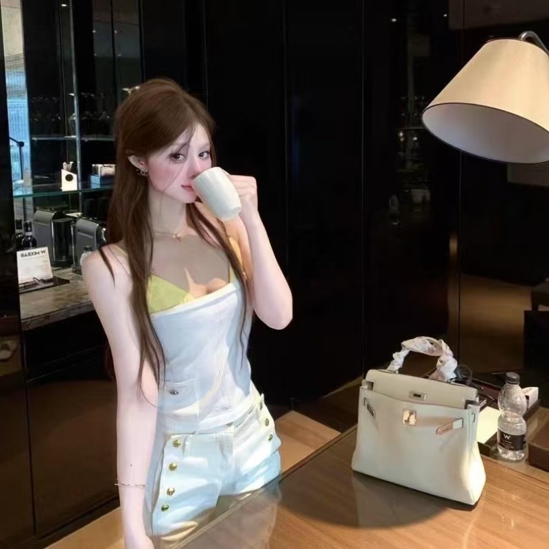 TLCJING層次美學打底早春裝拼接小香風蕾絲背心內搭裹胸吊帶