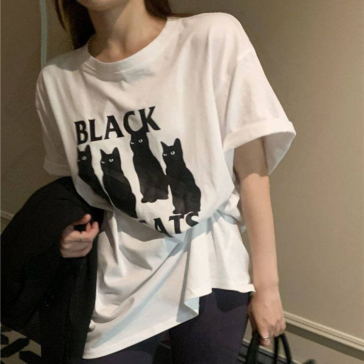 短袖T恤女夏季寬鬆顯瘦半袖上衣ins潮