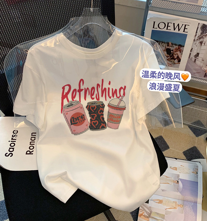 新款短袖T恤女ins時尚百搭洋氣減齡顯瘦上衣夏季