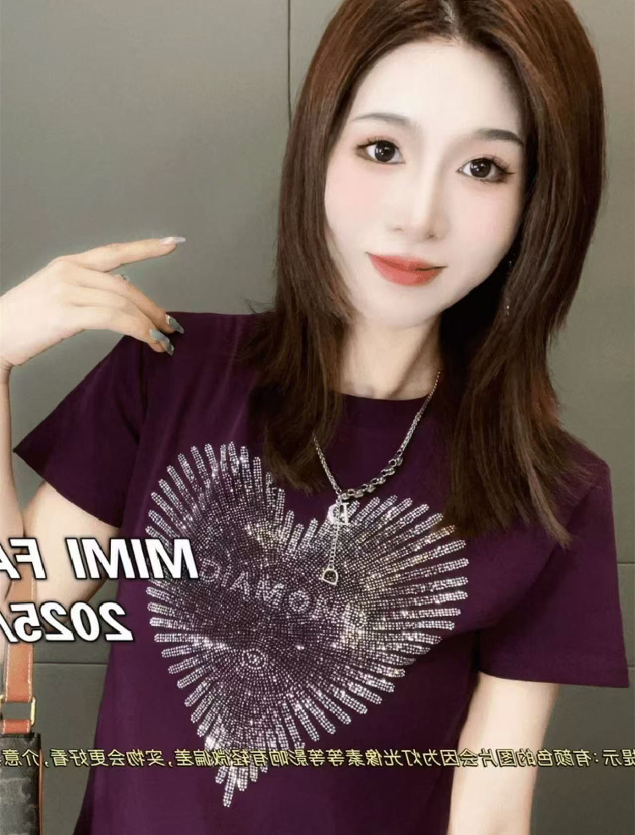 歐貨重磅2025年早春新款女裝時尚百搭鑲鑽T恤高級感穿搭漂亮上衣
