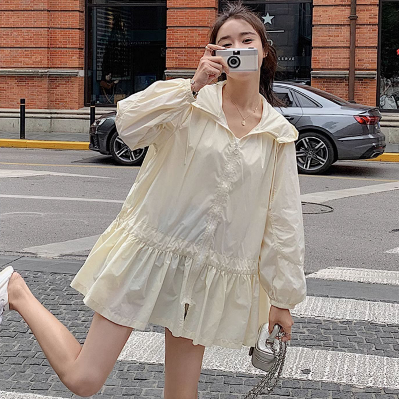 夏季新款防曬外套女夏季新款時尚設計感小個子寬鬆薄款防曬上衣女