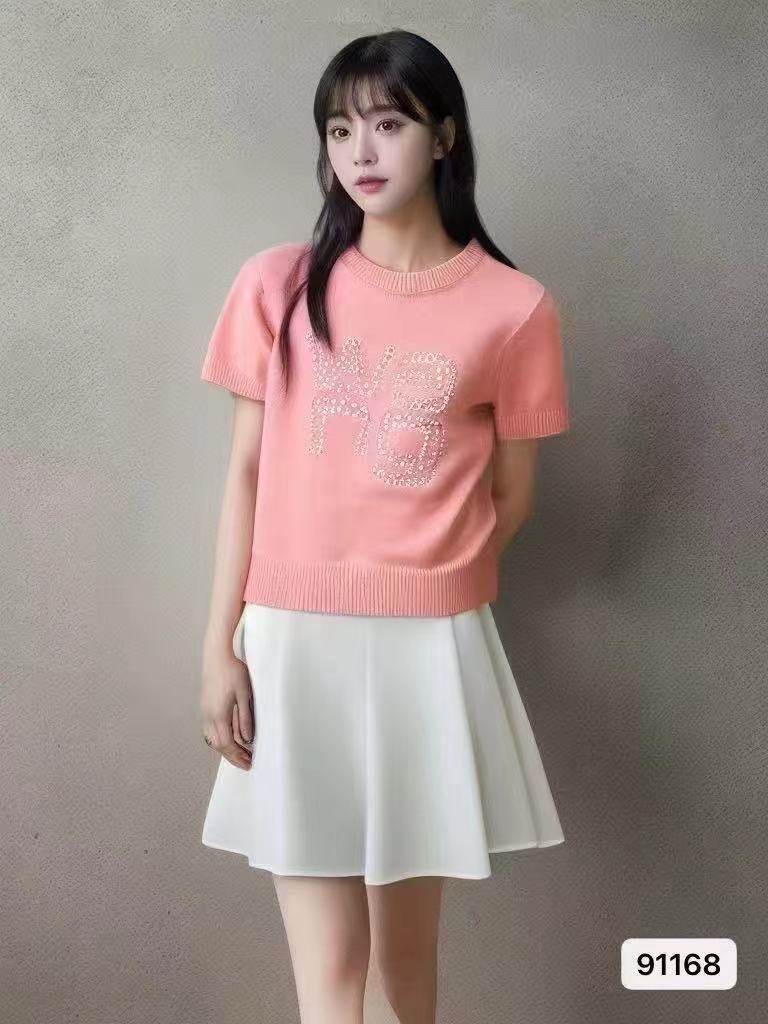2025 Spring and Summer New versatile brand Lady Girl Korean and Japanese version ins Fashion Xiaoqing Literary Retro Round Neck Knitted on Y