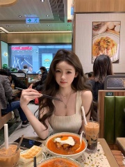 夏季韓版時尚U領坑條顯瘦背心冰爽絲百搭純色針織背心上衣