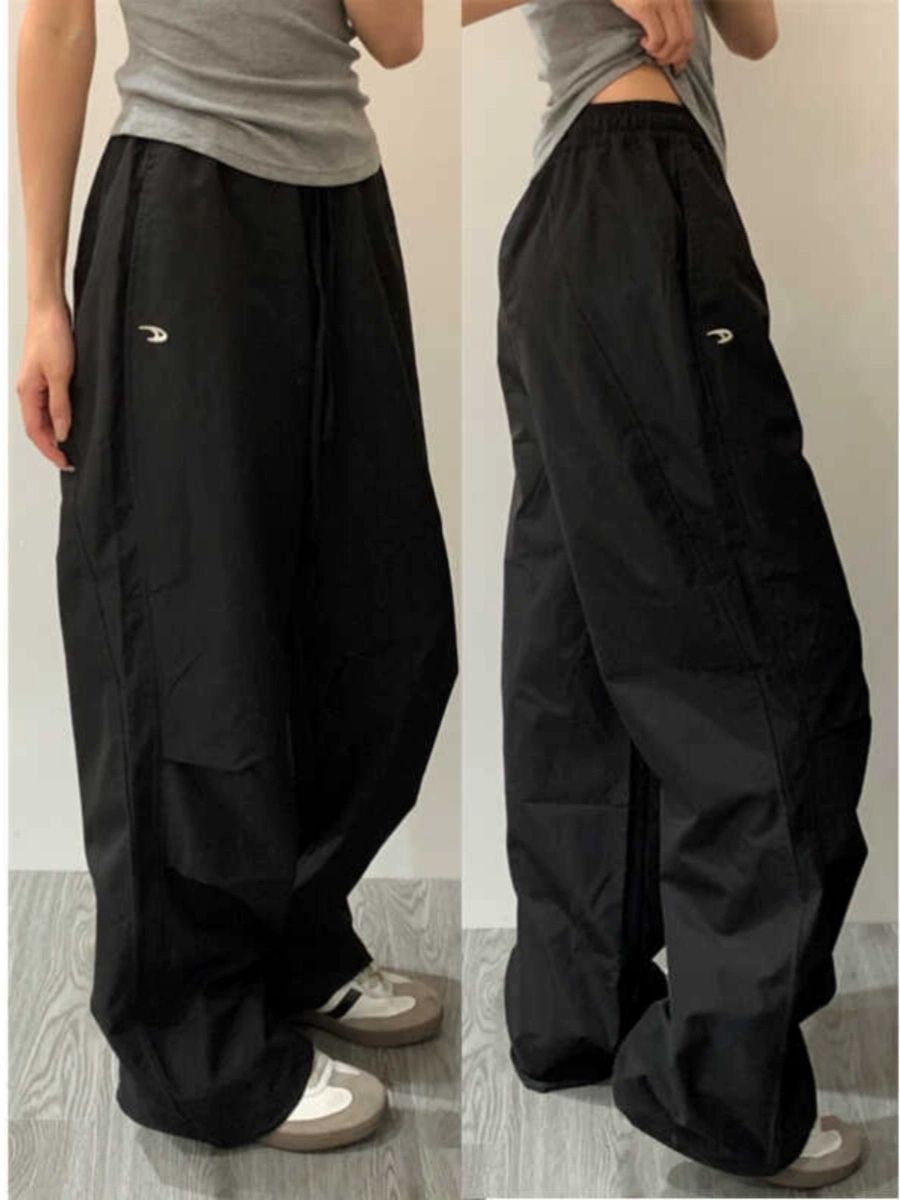 American quick-drying paratrooper sun protection casual pants for men and women summer and autumn new high street loose couple straight wide-leg sports pants