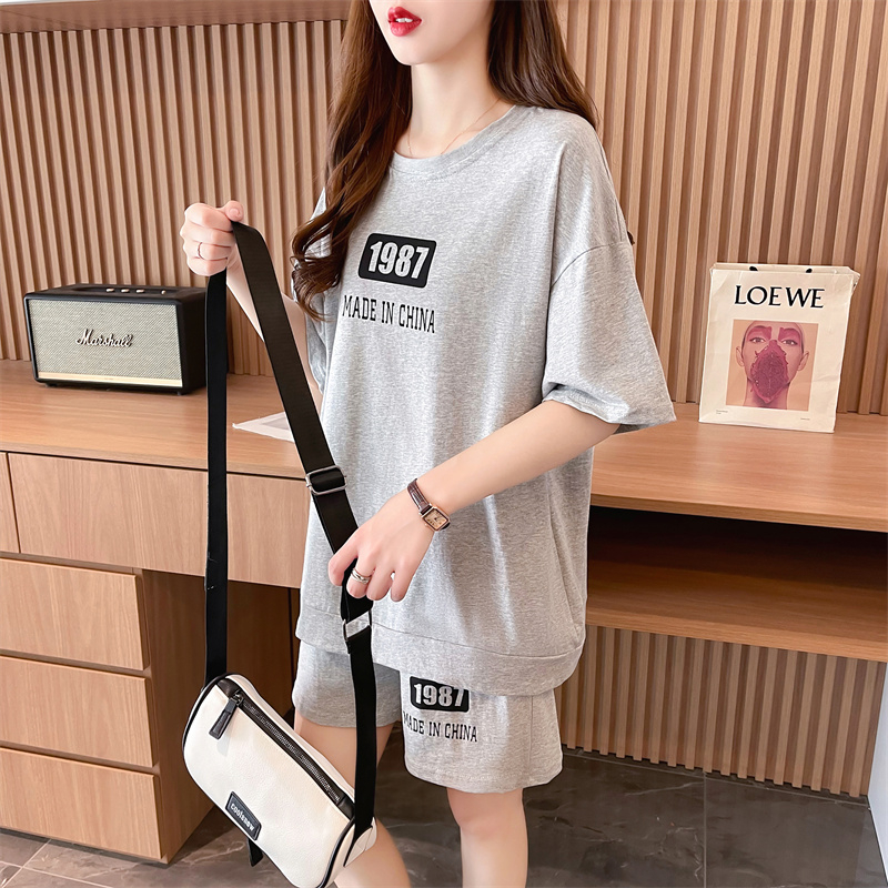 Real-life quality/backpack collar/pure cotton/loose and fashionable running sports and casual suit