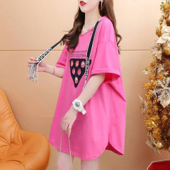 Pure cotton quality/close loop fixed spun pure cotton/back collar/hooded heavy industry short-sleeved T-shirt for women