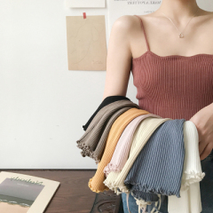 小吊帶女夏外穿復古港味配西裝無袖上衣韓版簡約內搭打底針織背心