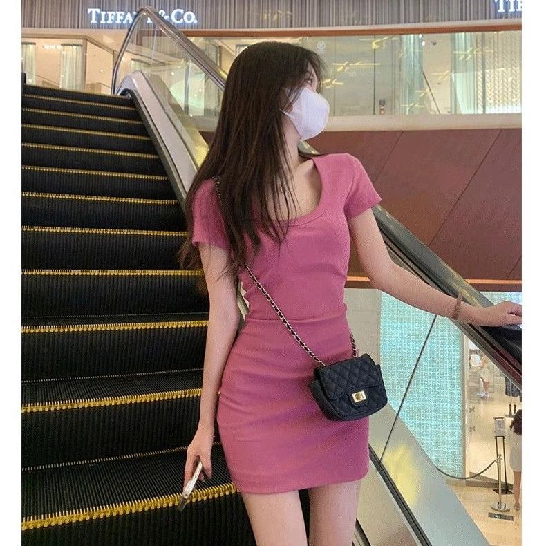 純欲風辣妹連衣裙女2025夏季新款設計感小眾緊身收腰顯瘦包臀短裙