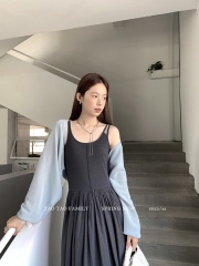 2025春夏季韓版新款優雅簡約短款防曬針織披肩慵懶法式上衣