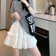 Cake skirt + safety pants + elastic waist skirt Niche design A-line skirt French fluffy cake skirt