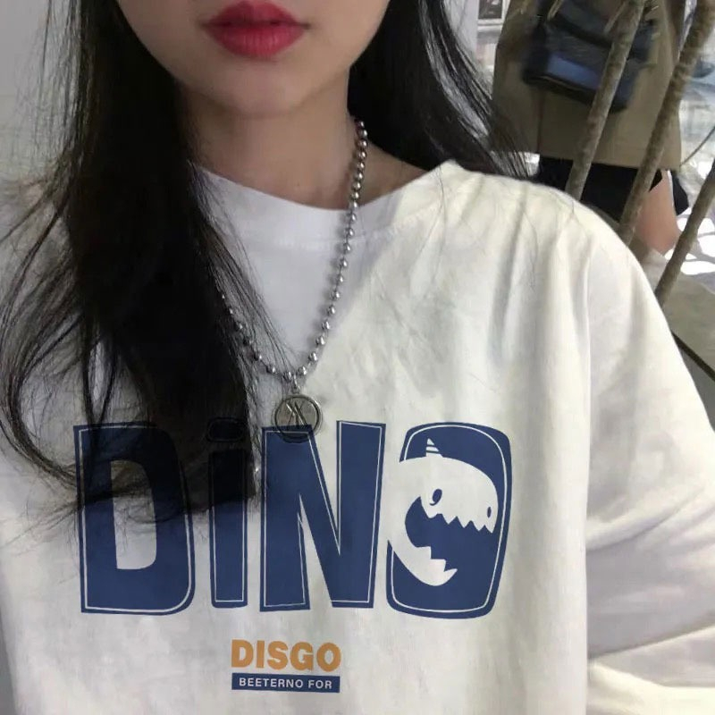 韓國外貿夏季新款短袖T恤女韓版寬鬆慵懶原宿上衣chic港味