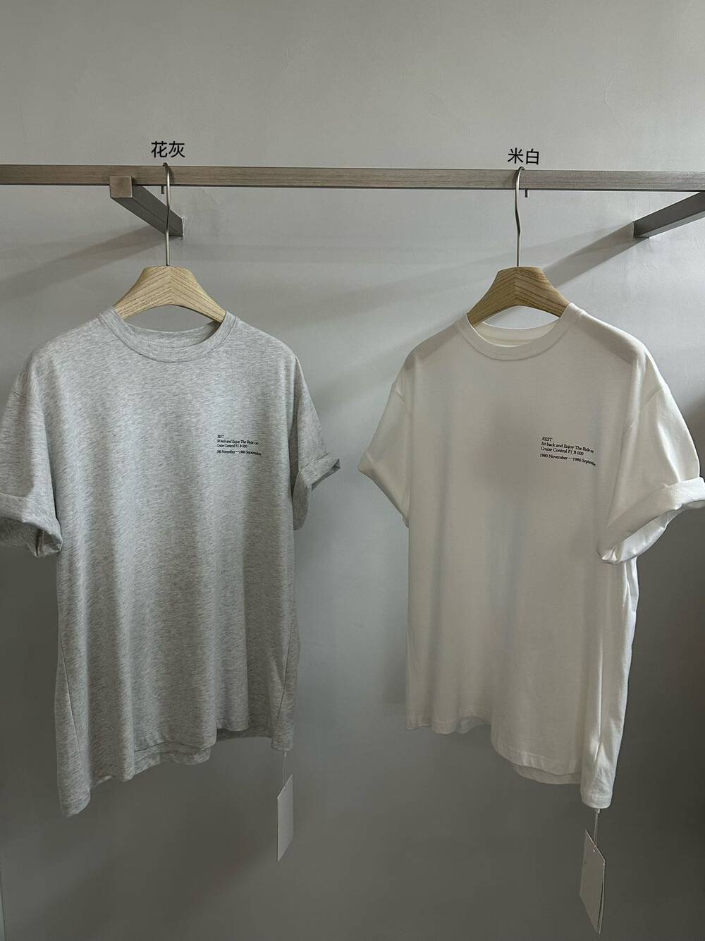 200g combed and tight-fitting sprinkler, pure cotton backpack, spring and summer loose shoulder printed short-sleeved T-shirt