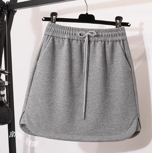 Fish Scale Washed Pure Color High-Waist Trousers