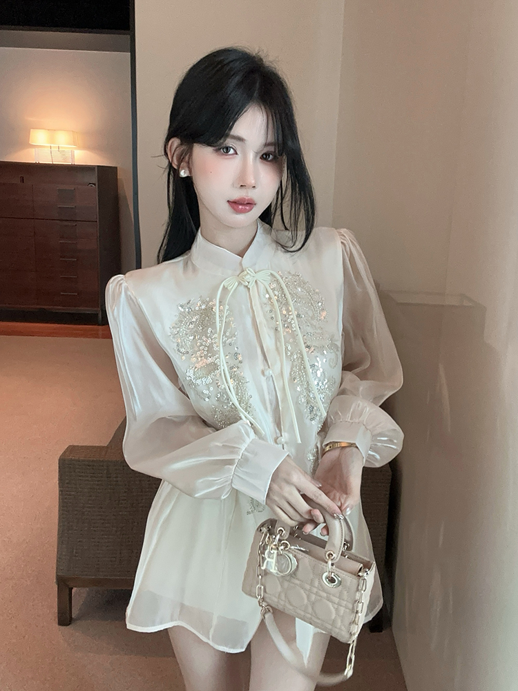 實拍  大小姐氣質襯衫上衣